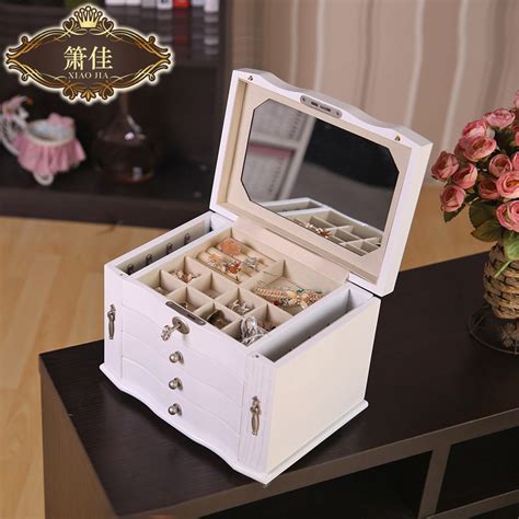 metal jewellery box with lock|lockable jewellery box.